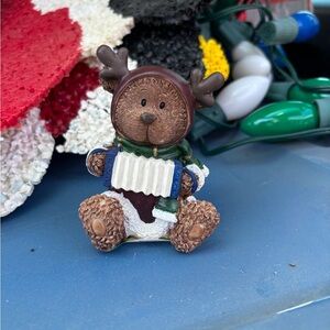 Cute Reindeer Bear Figurine